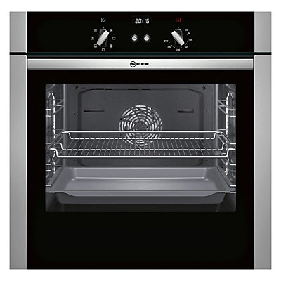 Neff B44S52N5GB Slide and Hide Single Oven, Stainless Steel Neff B44S52N5GB Slide and Hide Single Oven, Stainless Steel